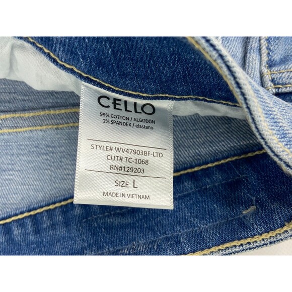 Cello Women Large Denim Shorts Mom Jeans Cuff High Rise NWT - Picture 6 of 8